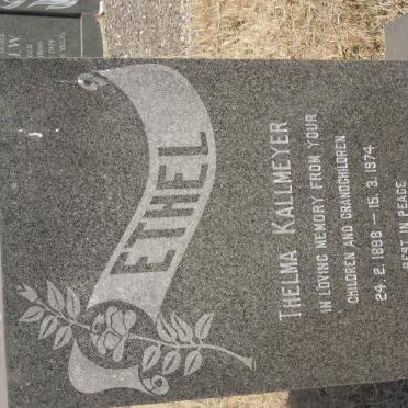 KALLMEYER Ethel Thelma 1898-1974