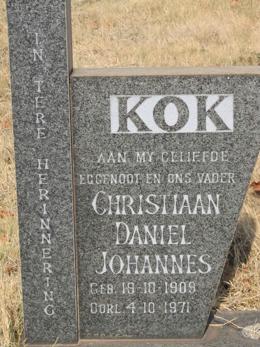 KOK Christiaan Daniel Johannes 1909-1971