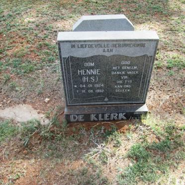 KLERK H.S., de 1924-1992