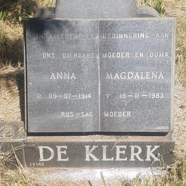 KLERK Anna Magdalena, de 1914-1983