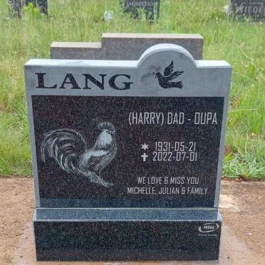 LANG Harold Eric 1931-2022