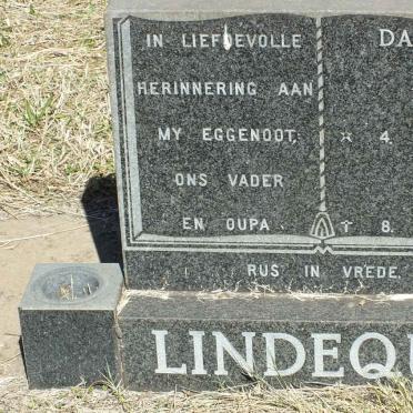 LINDEQUE Daan 1925-1982