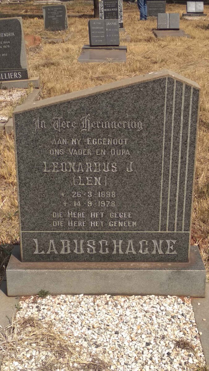LABUSCHAGNE Leonardus J. 1898-1978