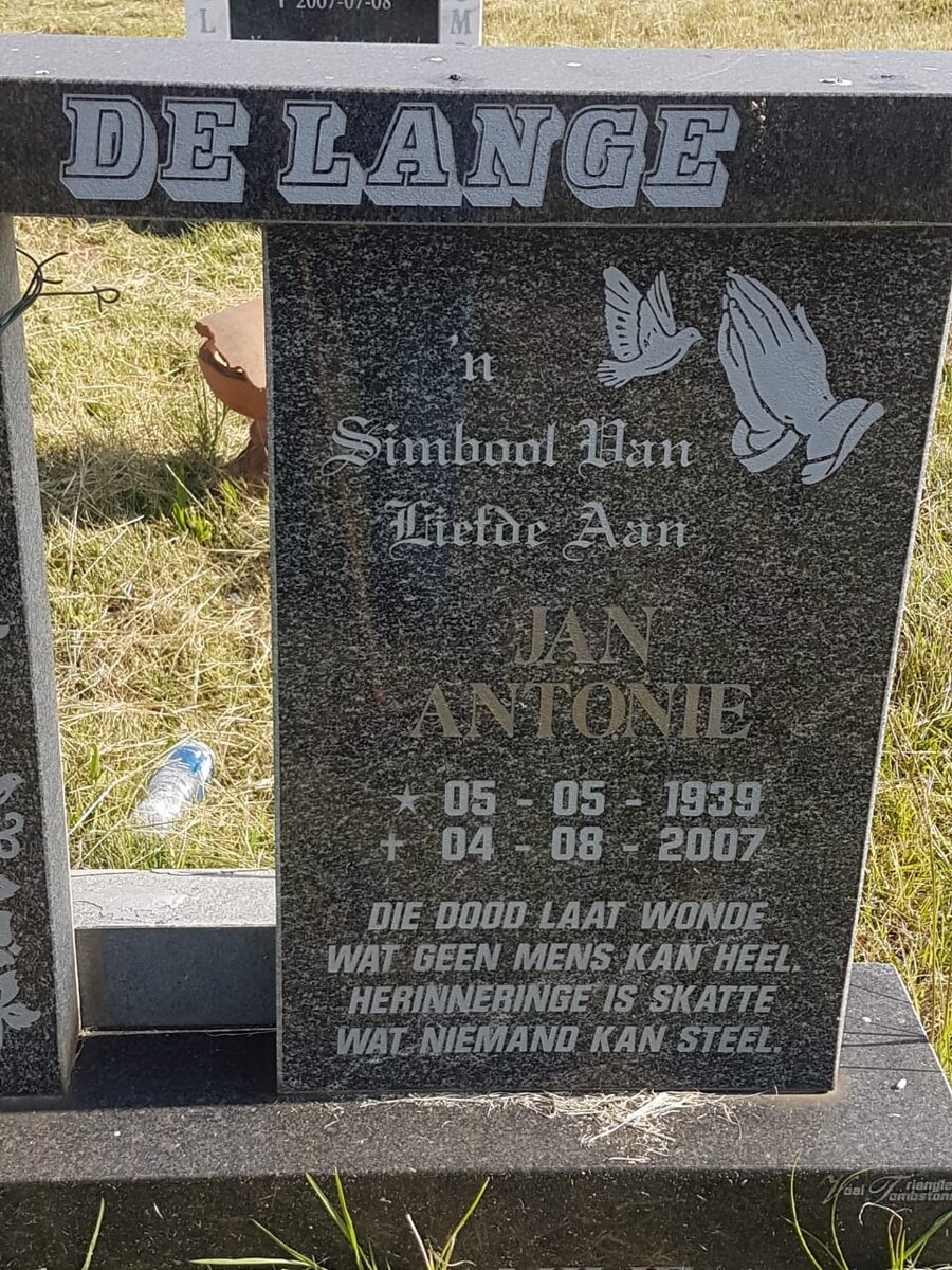LANGE Jan Antonie, de 1939-2007