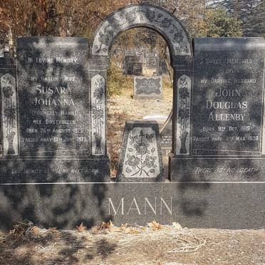 MANN John Douglas Allenby 1919-1958 :: BOYCE Susara Johanna formerly MANN nee OOSTHUIZEN 1926-1973