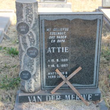 MERWE Attie, van der 1933-19?7
