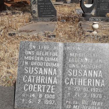 MULLER Susanna Cathrina Coertze 1906-1997 :: MULLER Susanna Catherina 1926-1978