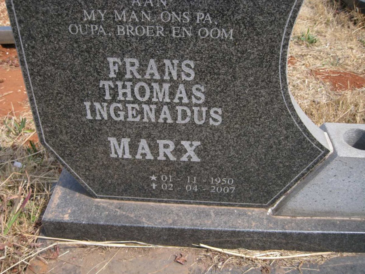 MARX Frans Thomas Ingenadus 1950-2007