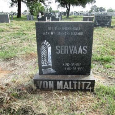 MALTITZ Servaas, von 1918-1993