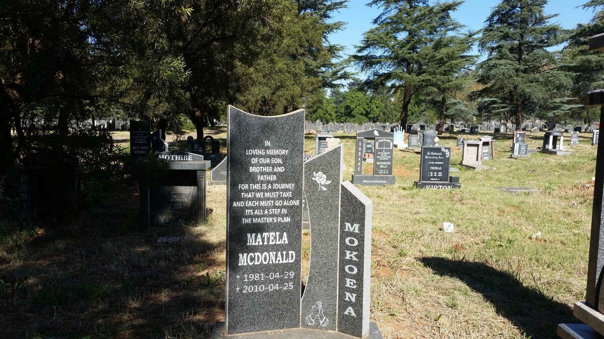 MOKOENA Matela McDonald 1981-2010