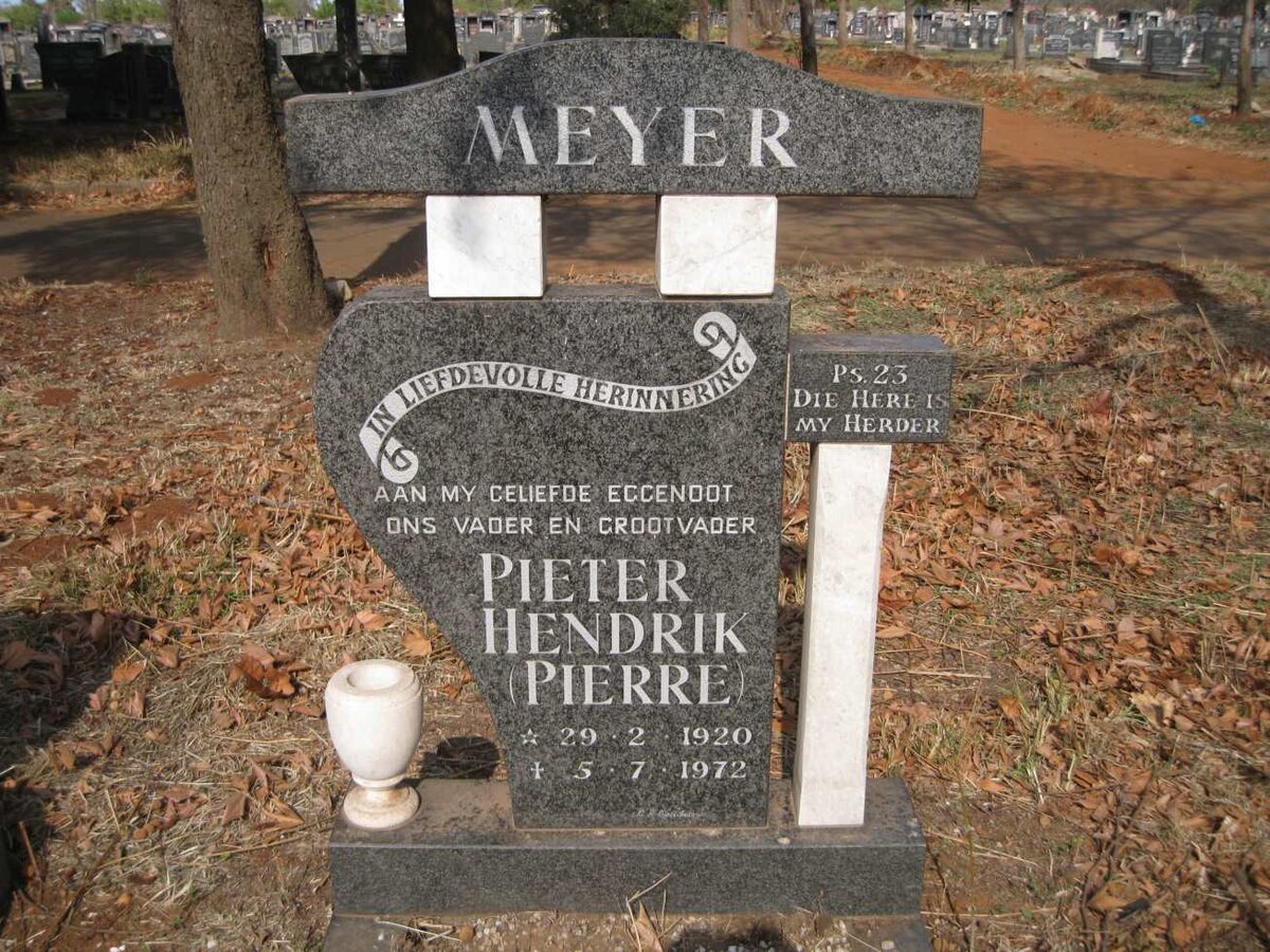 MEYER Pieter Hendrik 1920-1972