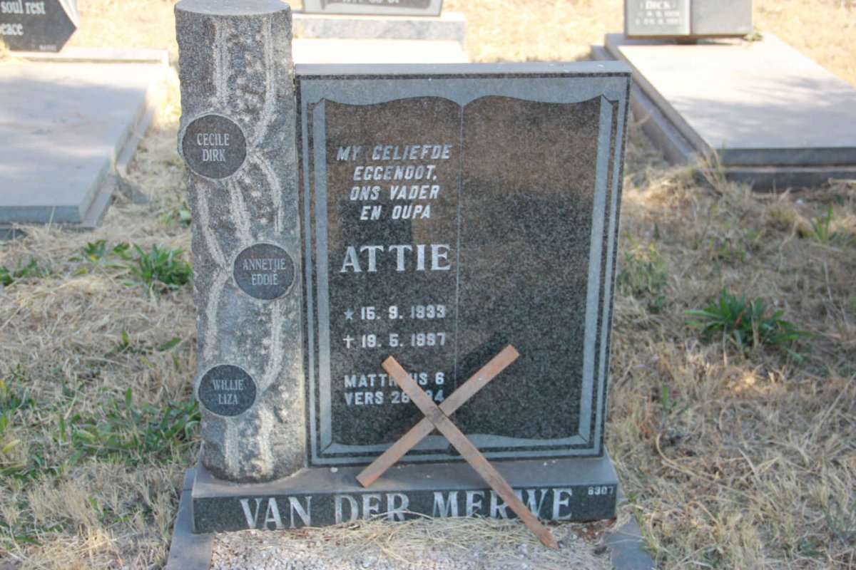 MERWE Attie, van der 1933-19?7