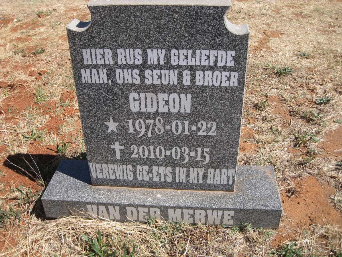 MERWE Gideon, van der 1978-2010