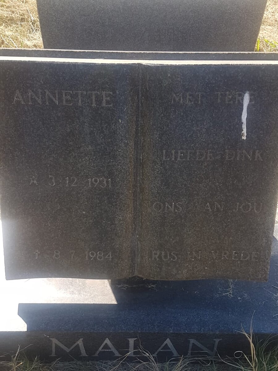 MALAN Annette 1931-1984