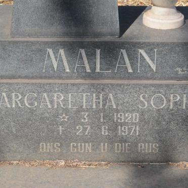 MALAN Margaretha Sophia 1920-1971