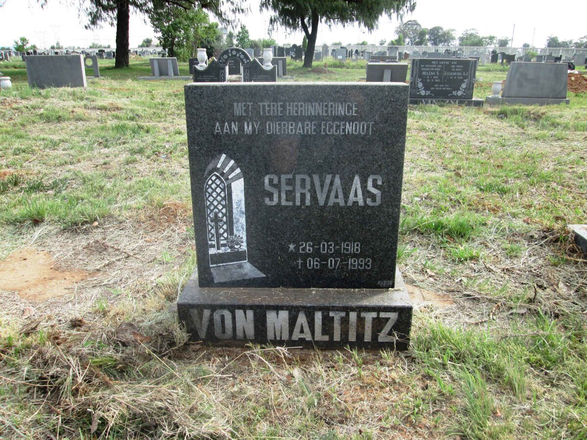 MALTITZ Servaas, von 1918-1993