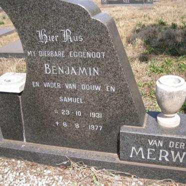 MERWE Benjamin, van der 1931-1977