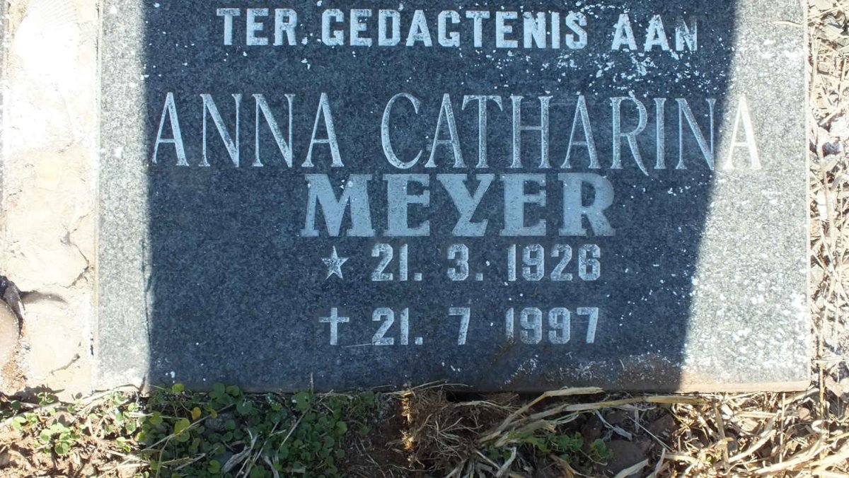 MEYER Anna Catharina 1926-1997