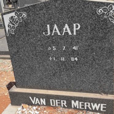 MERWE Jaap, van der 1941-1981