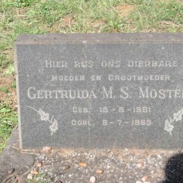 MOSTERT Gertruida M.S. 1881-1965