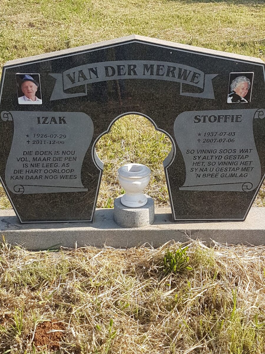 MERWE Izak, van der 1926-2011 &amp; Stoffie 1937-2007