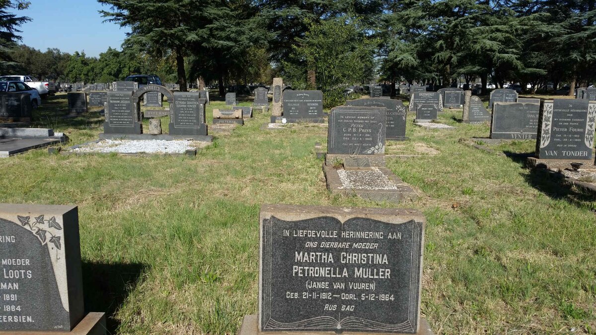 MULLER Martha Christina Petronella nee JANSE VAN VUUREN 1912-1964