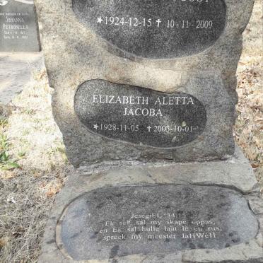 NIEKERK Hendrik August, van 1924-2009 &amp; Elizabeth Aletta Jacoba 1928-2003
