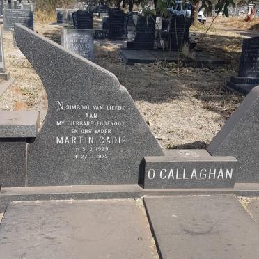 O'CALLAGHAN Martin Cadie 1929-1975
