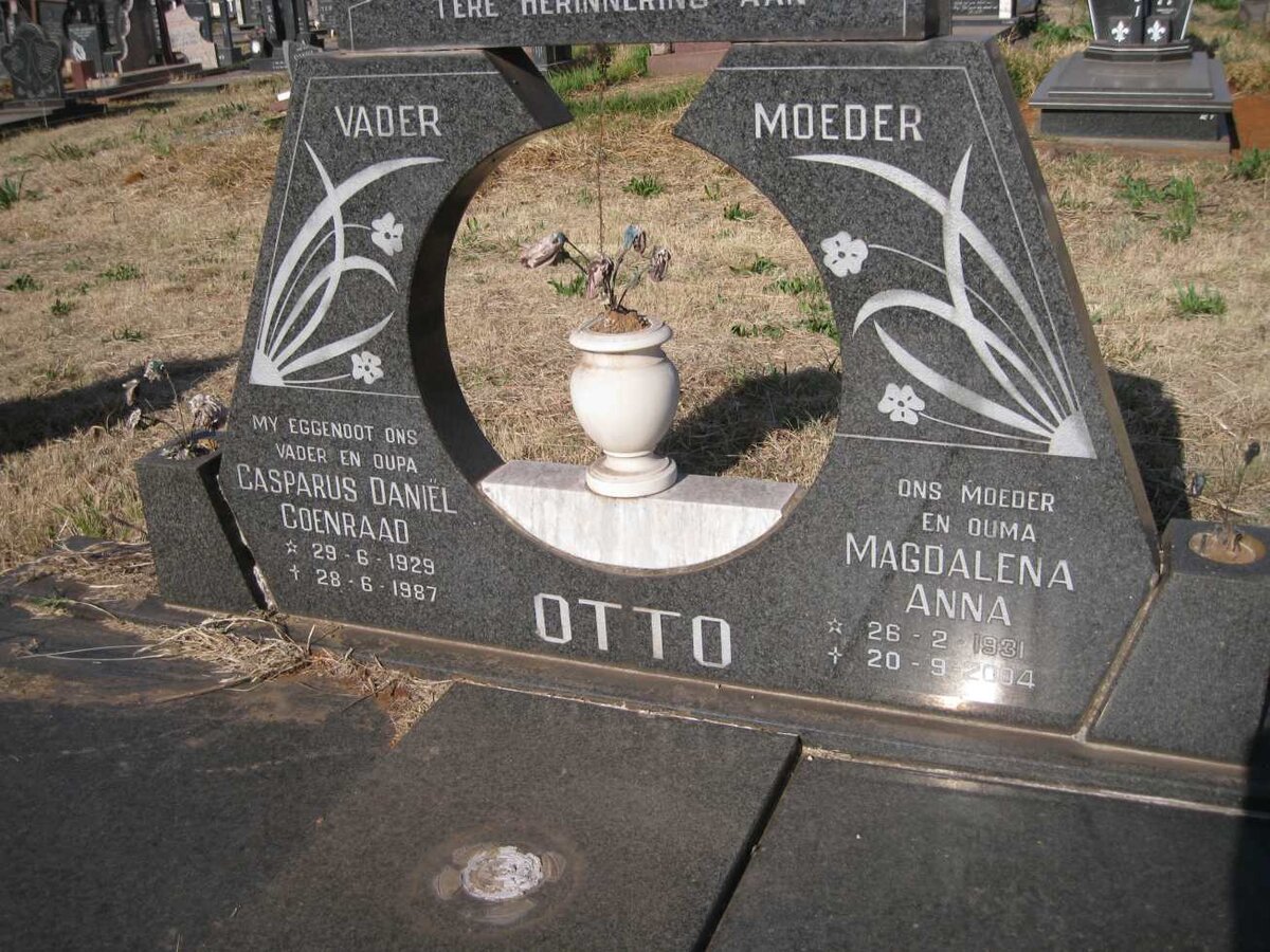 OTTO Casparus Daniel Coenraad 1929-1987 & Magdalena Anna 1931-2004