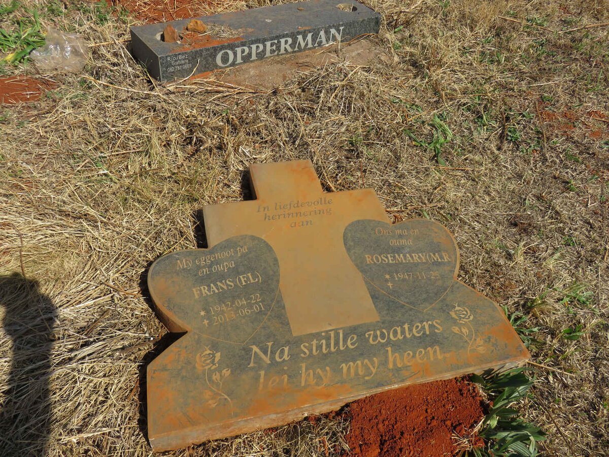 OPPERMAN Frans F.L. 1942-2013 & Rosemary M.R. 1947-