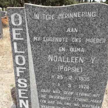 OELOFSEN Noalleen Y. 1935-1978