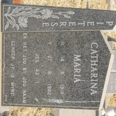 PIETERSE Catharina Maria 1919-1982
