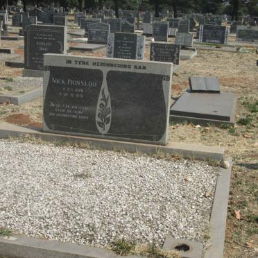 PRINSLOO Nick 1926-1976