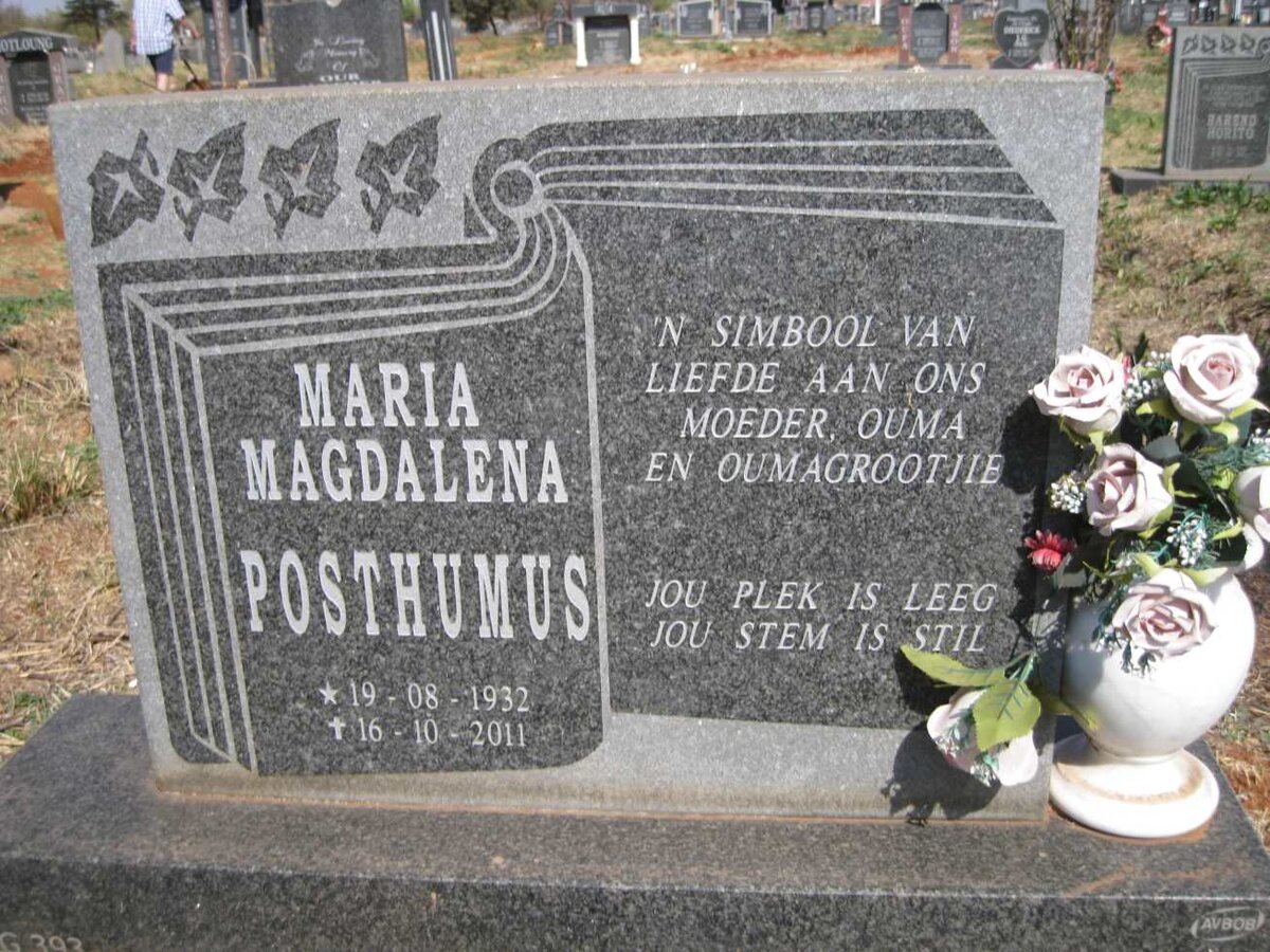 POSTHUMUS Maria Magdalena 1932-2011