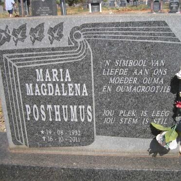 POSTHUMUS Maria Magdalena 1932-2011
