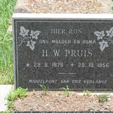 PRUIS H.W. 1878-1956