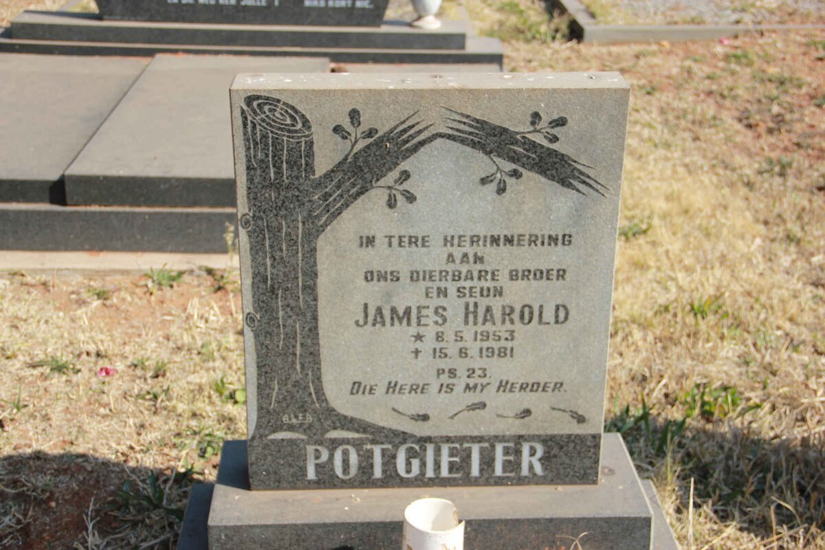 POTGIETER James Harold 1953-1981