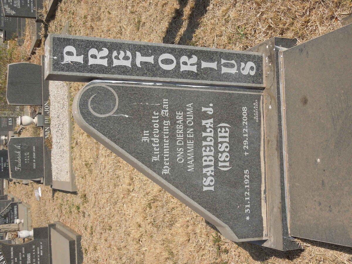 PRETORIUS Isabella J. 1925-2008