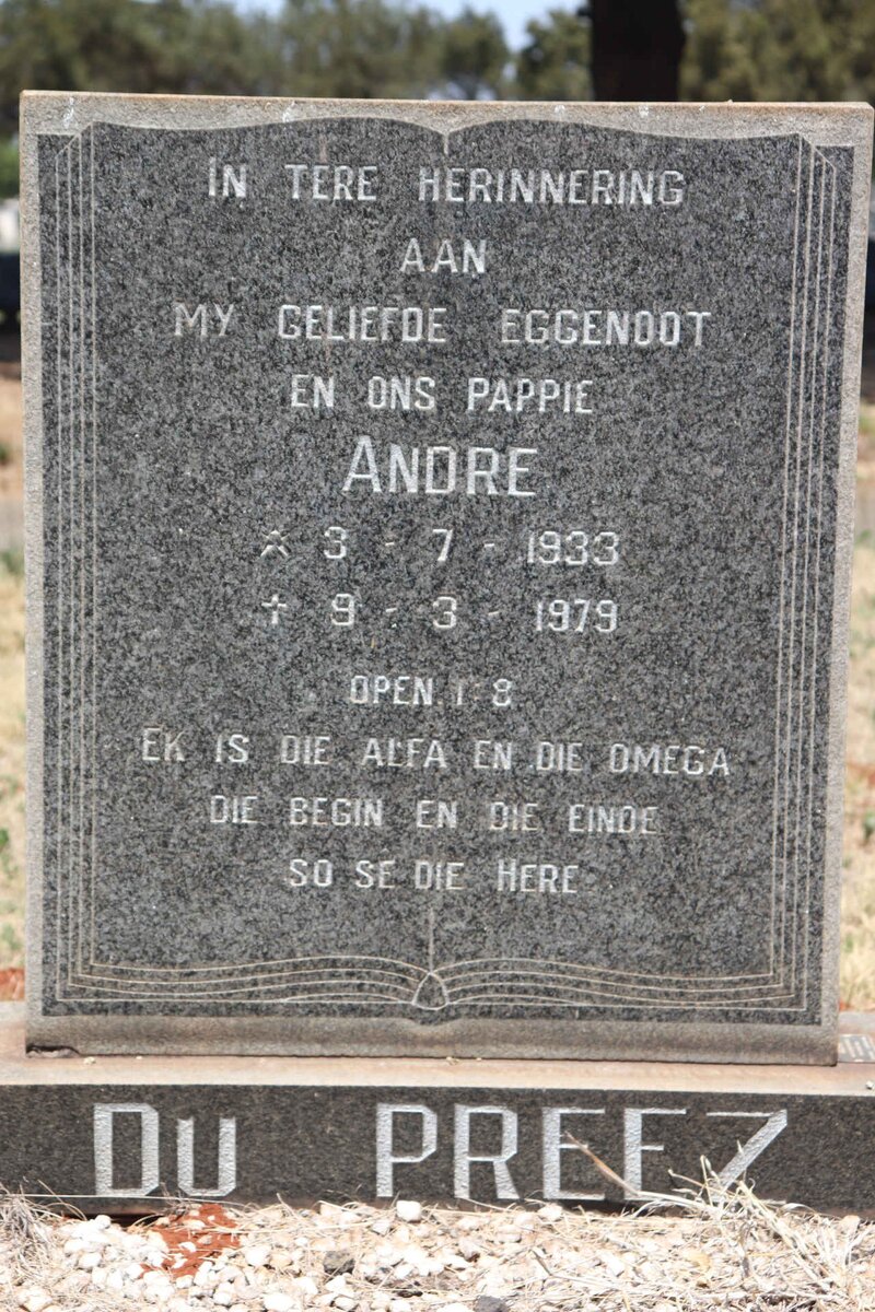 PREEZ Andre, du 1933-1979