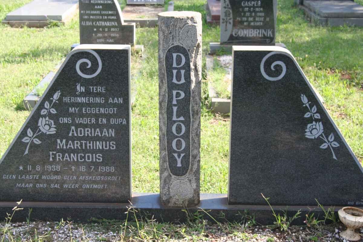 PLOOY Adriaan Marthinus Francois, du 1938-1988