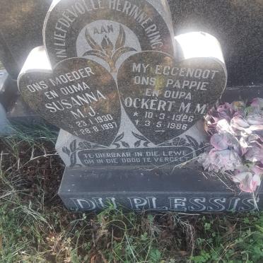 PLESSIS Ockert M.M., du 1926-1986 &amp; Susanna M.J. 1930-1997