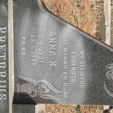 PRETORIUS Anna M. 1937-1982