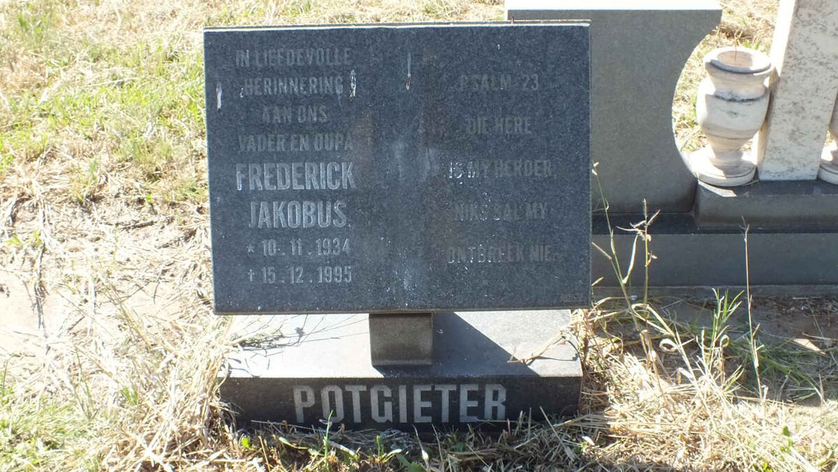 POTGIETER Frederick Jakobus 1934-1995