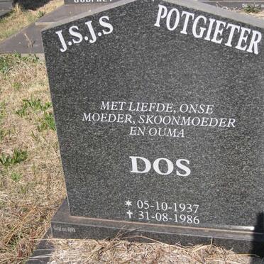 POTGIETER J.S.J.S. 1937-1986