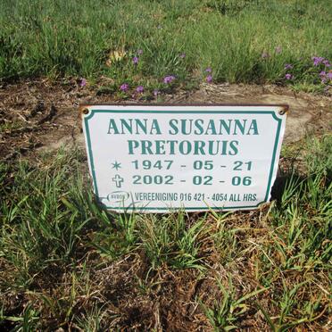 PRETORIUS Anna Susanna 1947-2002