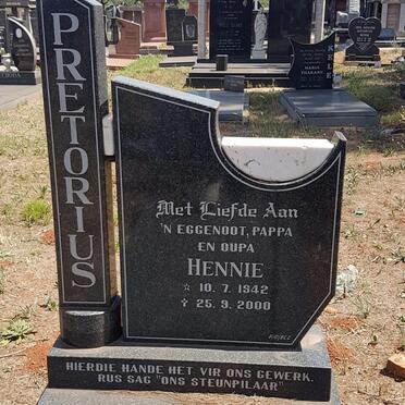 PRETORIUS Hennie 1942-2000