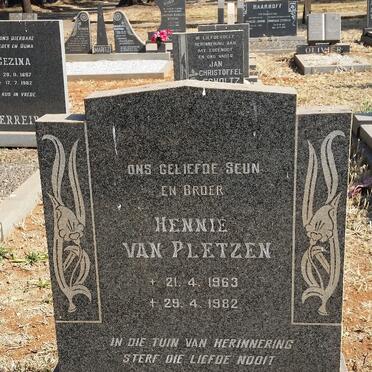 PLETZEN Hennie, van 1963-1982