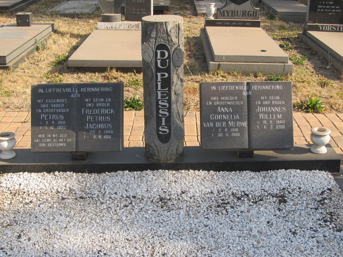 PLESSIS, du  :: VAN DER MERWE_1