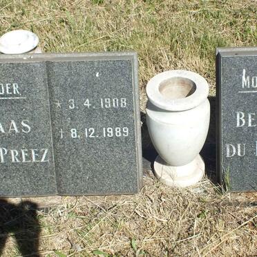 PREEZ Naas, du 1908-1989 &amp; Bettie 1910-2003