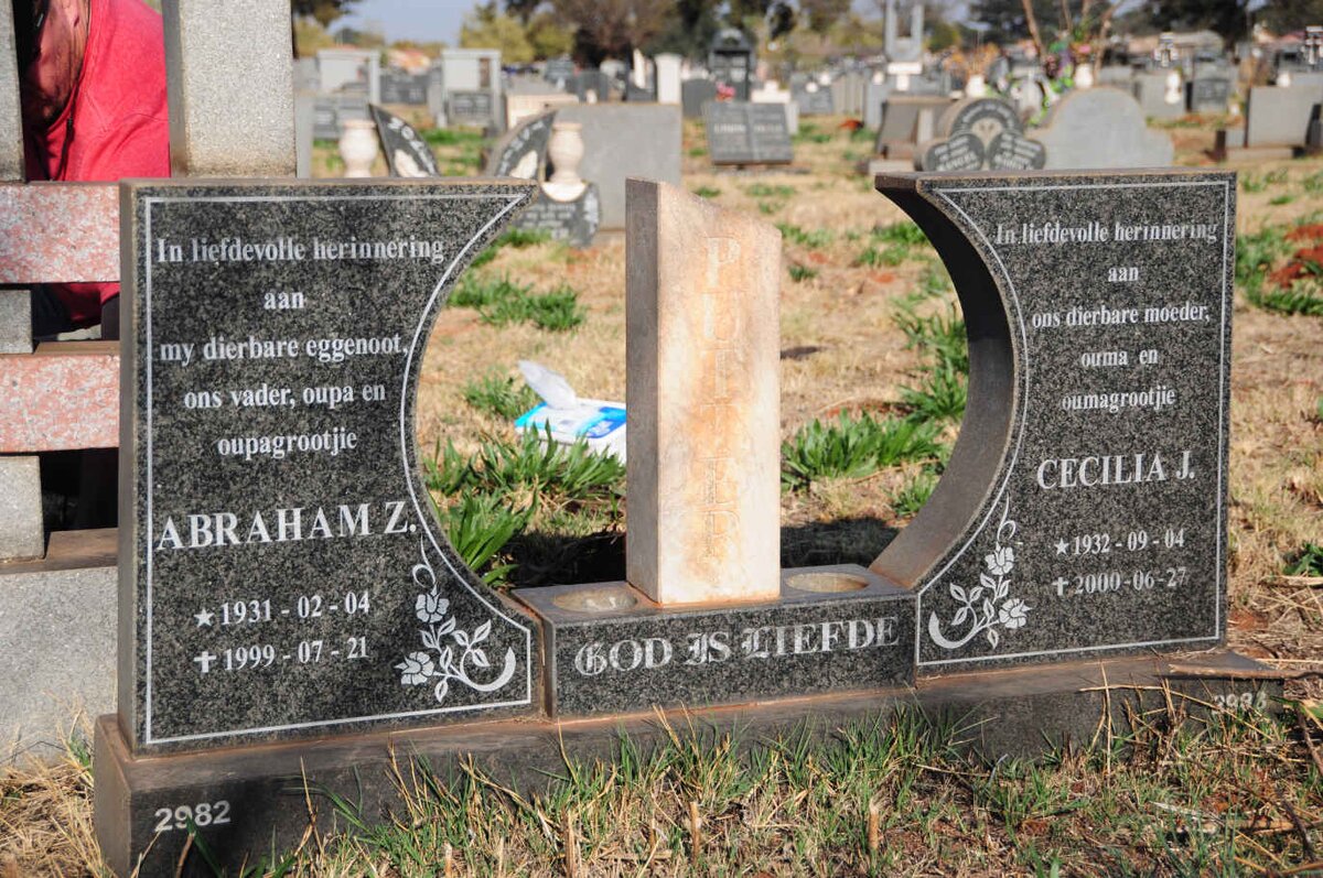 PUTTER Abraham Z. 1931-1999 & Cecilia J. 1932-2000